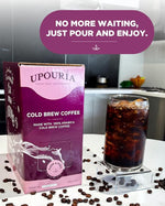 Load image into Gallery viewer, Upouria Cold Brew Coffee on Tap | Ready to Drink Cold Brewed Coffee | Cold Brew Coffee Drink Extracted from Premium Coffee Beans | Made from 100% Arabica Cold Brew Extract | Black &amp; Bold | 128 fl oz