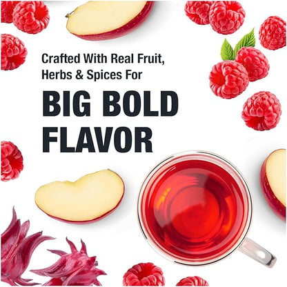 Tiesta Tea - Raspberry Razzle Tea, Loose Leaf, Raspberry Hibiscus Herbal Tea, Premium Caffeine-Free Tea Blend, Make Hot or Iced & Up to 25 Cups, 2 oz Resealable Pouch