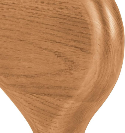 Noguchi Triangle Glass Coffee Table with Solid Wood Base, Vintage Clear Glass Top Modern Design for Living Room, Patio, Study, Light Walnut