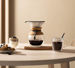 Load image into Gallery viewer, Bodum 34oz Pour Over Coffee Maker, High-Heat Borosilicate Glass with Reusable Stainless Steel Filter and Double Wall Cork Grip - Made in Portugal