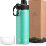 Load image into Gallery viewer, koodee Insulated Water Bottle, 22 oz Stainless Steel Double Wall Vacuum Wide Mouth Sport Bottle with Leakproof Spout Lid (Teal)