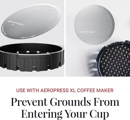 AeroPress XL Stainless Steel Reusable Filter, Metal Filter, Premium 316 Stainless Steel Filter for AeroPress XL Coffee Maker, Washable, Earth-Friendly, 1 Pack, 1 Filter