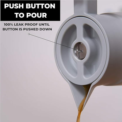 Hastings Collective Thermal Coffee Carafe 68 Oz - Large Stainless Steel Insulated Carafe - 2 Liter Double Walled Vacuum Thermos Coffee and Beverage Dispenser with Tea Infuser and Strainer (Gray)