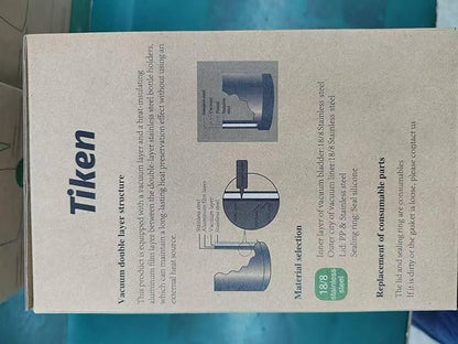 Tiken 34 Oz Thermal Coffee Carafe, Stainless Steel Insulated Vacuum Coffee Carafes For Keeping Hot, 1 Liter Beverage Dispenser (Copper)