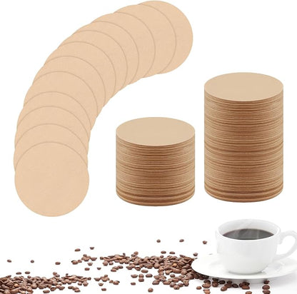 800Pcs Replacement Filter Paper Unbleached Natural Round Coffee Filter Coffee Accessories Compatible with Aerobie Aeropress Coffee, Espresso Makers, 1 Box