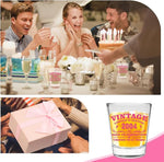 Load image into Gallery viewer, Funny 21st Birthday Shot Glass for Her – Pink 2 oz Glass with Gift Box – Unique Gift for Women,Female, Friends, or Sister - Cheers to 21 Years – 2004 Pink Printed