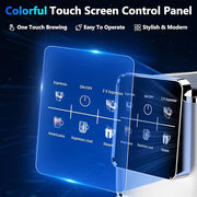 Espresso Machine 20 Bar,Touch Screen Espresso Maker with Steam Milk Frother,Stainless Steel Coffee Machine for Cappuccino Latte Americano Cold Brew,1350W Fast Heat Up System,Silver