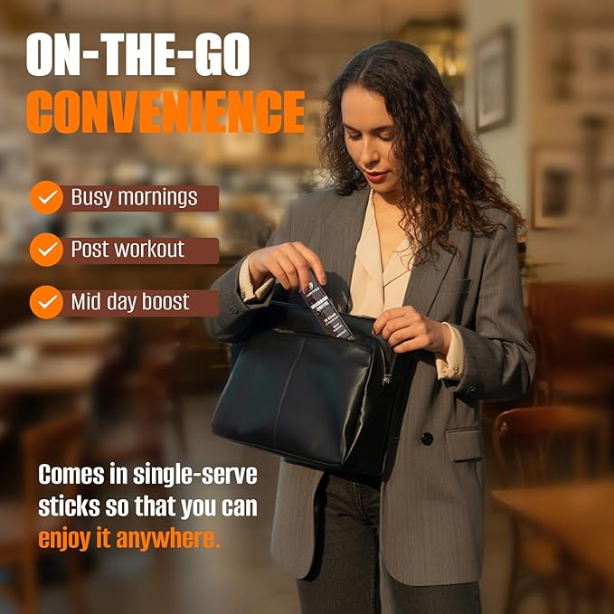 10 in 1 Mushrooms Coffee(Lion's Mane, Cordyceps, Turkey Tail & Other) Ashwagandha Magnesium Multivitamins, 2000mg Mushroom Instant Coffee Powder for Energy, Digestion, Immune Support, 30 Servings