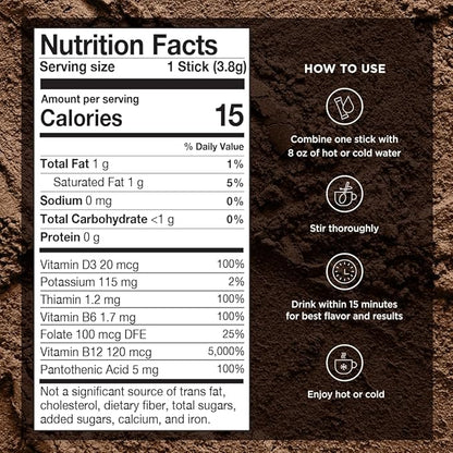 VitaCup Genius Instant Coffee Packets, Increase Energy & Focus, Keto Coffee, Serve Hot or Cold Brew, MCT Oil, Turmeric, B Vitamins, D3, Bold & Smooth,100% Arabica Coffee in Single Serve Sticks, 48 Ct