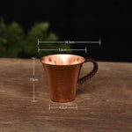 Load image into Gallery viewer, Handmade Pure Copper Teacup, Pure Copper Tea Set, Hammered Mugs Set of 2
