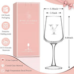 Load image into Gallery viewer, Personalized Wine Glass Gifts for Women - Monogrammed A-Z Wine Glasses Gift | Custom Christmas Gift, Valentines Day, Birthday Gifts for Women Her Mom Wife Best Friend Sister (Y)