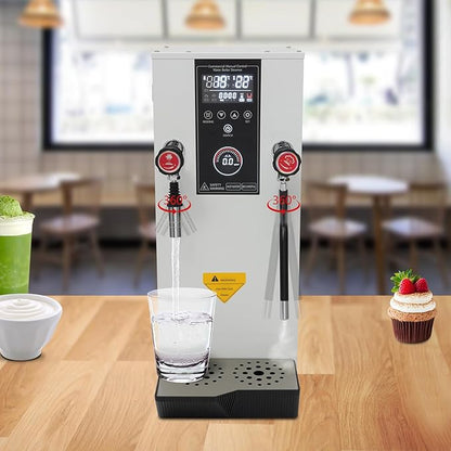 Commercial Milk Frother, Multi-Purpose Full-Automatic Steam Boiling Water Frothing Machine with 12H Timing Function for Tea Coffee Dessert Milk 3KW 12L