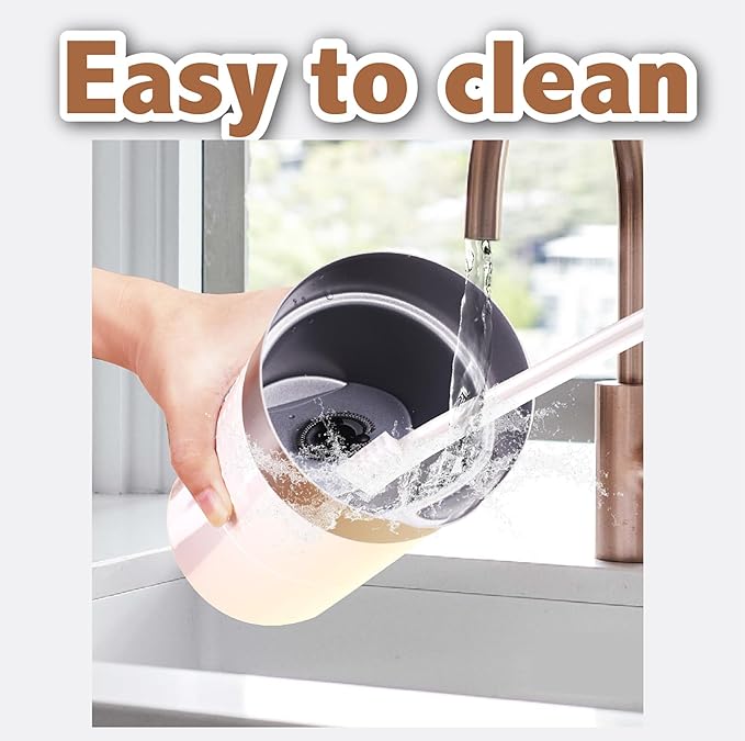 Huogary Electric Milk Frother and Steamer - 4 In 1 Automatic Milk Steamer, 300ml/10.1oz Hot& Cold Foam Maker and Milk Warmer For Latte, Cappuccinos, Macchiato, White