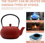 Load image into Gallery viewer, Big Cast Iron Teapot, Tea Kettle, Cast Iron Teapot with Stainless Steel Infuser for Stovetop Safe (1800ml-Teapot-002)