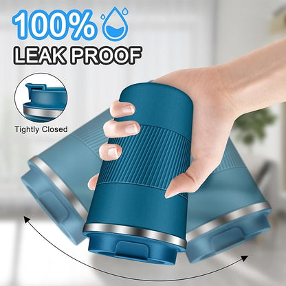 Coffee Travel Mug 12 oz & 17 oz Insulated Coffee Mug with Lid Portable Spill-Proof Coffee Travel Mug No Handle Reusable Stainless Steel Mug Keeps Cold and Hot Suitable for Car, Daily, Travel and Gifts