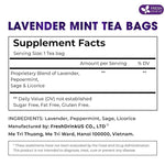 Load image into Gallery viewer, FreshDrinkUS, Premium 55 Tea Bags Lavender Mint Tea, 100% Natural, Blend of Lavender, Peppermint, Sage and Licorice. Made with Natural Material Tea Bags. No Sugar, No Caffeine, Vegan.