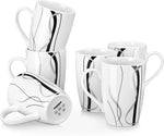 Load image into Gallery viewer, VEWEET Coffee Mugs Set of 6, 16 OZ Large Coffee Cups Set, White Mug Sets Ceramic Mugs Set with Big Handle, Microwave Dishwasher Safe, Series Fiona