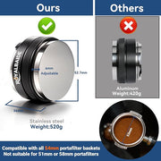 53mm Coffee Distributor and Tamper, Dual Head Coffee Leveler Compatible with 54mm Portafilter,Adjustable Depth Detachable Professional Espresso Hand Tampers