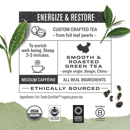 Numi Organic Green Tea Variety Pack, 18 Count Box (Pack of 3), 52 Tea Bags Total