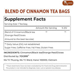 Load image into Gallery viewer, 60 Hot Special Cinnamon Tea Bags – Special Blend of Cinnamon, Black Tea, Orange Peel and Cloves, 100% Natural Ingredients, Hand-made Blend Herbal Tea. Eco-conscious Tea Bags. No Sugar, No Caffeine, No Gluten, Vegan.