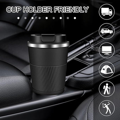 Coffee Travel Mug 12 oz & 17 oz Insulated Coffee Mug with Lid Portable Spill-Proof Coffee Travel Mug No Handle Reusable Stainless Steel Mug Keeps Cold and Hot Suitable for Car, Daily, Travel and Gifts