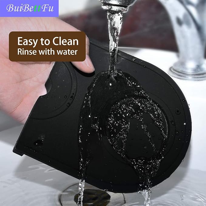 Coffee Knock Box Shock-Absorbent Durable Barista Style Knock Box With Removable Knock Bar and Non-Slip Base Gift Silicone Tamping Pad for Barista Tool Home Kitchen Bar Coffee Shop (Coffee Tamper Mat)