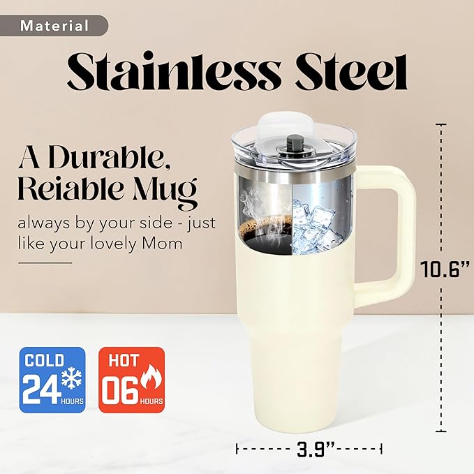 Christmas Gifts for Mom, Women - Gifts for Mom from Daughter, Son - Moms Birthday Gift Ideas - Cool Birthday gifts for Moms, Mothers, Women - Best mom Tumbler 40 Oz Stainless Steel moms Coffee Cup