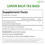 Load image into Gallery viewer, FreshDrinkUS, Premium 120 Lemon Balm Leaf Tea Bags, 100% Natural &amp; Pure from Lemon Balm Leaves. Loose Leaf Herbal Te. No Sugar, No Caffeine, No Gluten, Vegan.