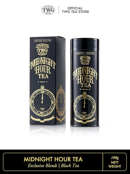 TWG Tea | Midnight Hour Tea | Black Tea | Lemongrass & Tropical Fruits | Haute Couture Tin, 100g | Gift Set
