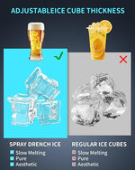 Load image into Gallery viewer, Commercial Spray Drench Ice Maker Machine 130 Lbs/Day, Undercounter Ice Makers 100Lbs Storage Bin and 45 Ice Trays, Under Counter ice Maker for Home, Bar, Party