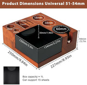 54mm Espresso Tamping Station Knock Box - 9 in 1 Coffee Knock Box And Tamp Station Espresso Organizer Box Fit for 51mm 53mm 54mm Espresso Portafilter Distributor Tamper Puck Screen Accessories Storage