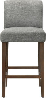 Load image into Gallery viewer, CHITA Counter Height Bar Stools Set of 3, 27" H Seat Height Upholstered Barstools, Fabric in Fog Grey