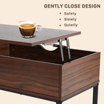 Load image into Gallery viewer, CLATINA Lift Top Coffee Table with Drawer and Hidden Compartment, Pop Up Coffee Table for Living Room, 41.7in Mid Century Modern Wood Coffee Table, Rustic Brown