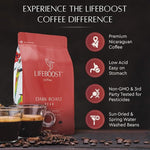 Load image into Gallery viewer, Lifeboost Dark Organic Coffee Beans - Single Origin Non-GMO Dark Roast Low Acid Coffee Beans - Third Party Tested For Mycotoxins &amp; Pesticides - Whole Bean - 12 Ounces