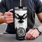 Load image into Gallery viewer, Viking Gifts for Men, 40oz Stainless Steel Insulated Coffee Tumbler With Lid &amp; Straw, Travel Cup Gift for Husband Dad, Christmas Birthday