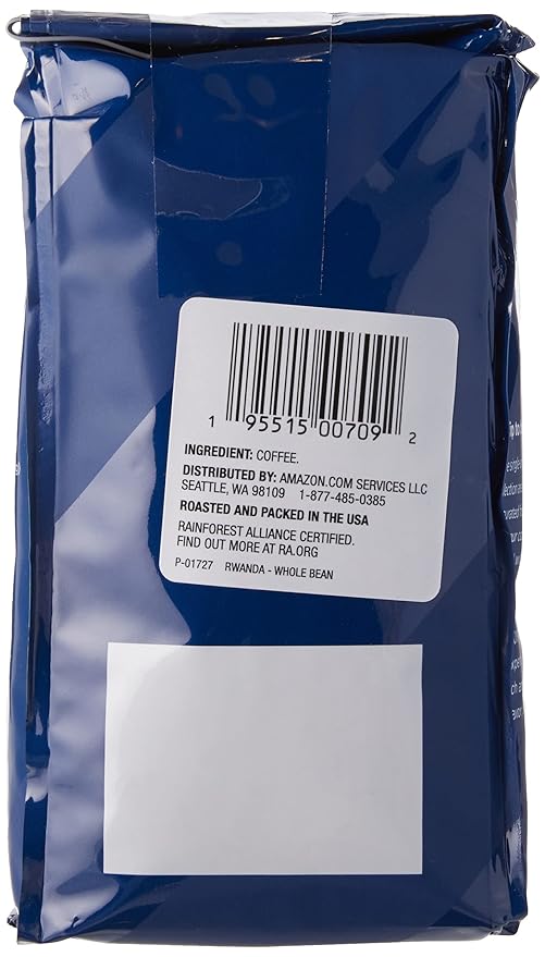 AmazonFresh Direct Trade Rwanda Whole Bean Coffee, Light Roast, 12 Ounce (Pack of 2)