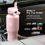 Load image into Gallery viewer, SENDESTAR SENDESTAR 40oz Stainless Steel Water Bottle(Cold for 48 Hrs, Hot for 24 Hrs),Double Wall Vacuum Insulated Bottle with Straw Lid, Spout Lid and Flex Cap, Fit in Any Car Cup Holder