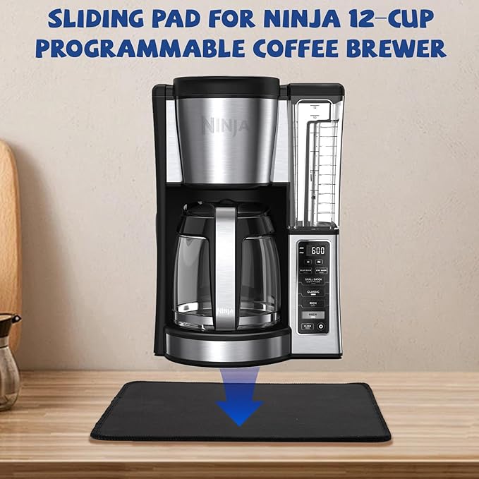 Sliding Pad for Ninja Drip Coffee Maker (13.77"×9.8")- Smooth Glide with Anti-Slip Base - Perfect Accessories Fit for Ninja 12 Cup Programmable Coffee Maker