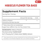 Load image into Gallery viewer, FreshDrinkUS, Premium 30 Hibiscus Flowers Tea Bags, 100% Natural &amp; Pure from Hibiscus Flowers. Loose Flower Herbal Tea. No Sugar, No Caffeine, No Gluten, Vegan.