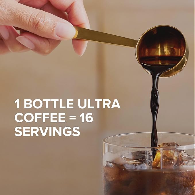 Peet's Coffee, Ultra Coffee Concentrate, Instant Hot, Cold Brew, or Iced Coffee - Espresso Forte, 8 Fluid Ounce Bottle (16 Servings)