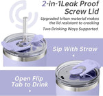 Load image into Gallery viewer, COKTIK 40 oz Tumbler With Handle and Straw Lid, Vacuum Insulated Travel Coffee Mug Stainless Steel Insulated Cup for Beverages, Leak-proof, Cupholder Friendly (Sweet Candy)