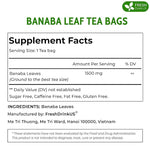 Load image into Gallery viewer, FreshDrinkUS, Premium 40 Banaba Tea Bags, 100% Natural &amp; Pure from Banaba Leaves. Loose Leaf Banaba Herbal Tea. No Sugar, No Caffeine, No Gluten, Vegan.