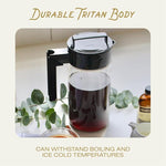 Load image into Gallery viewer, Takeya Tritan Cold Brew Coffee Maker - Airtight Pitcher with Leak-Free Lid - BPA-Free Cold Brew Maker with Silicone Handle - Dishwasher-Safe Pitcher for Homemade Cold Brew - 1 Quart, Black