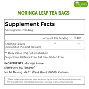 TOG999, Premium 120 Moringa Leaf Tea Bags, 100% Natural & Pure. Loose Leaf Moringa Herbal Tea. No Sugar, No Caffeine, No Gluten, Vegan.