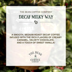 Load image into Gallery viewer, The Bean Organic Coffee Company Water Processed DECAF Milky Way, Medium Roast, Ground Coffee, 16-Ounce Bag, Café Molido Tostado Orgánico descafeinado