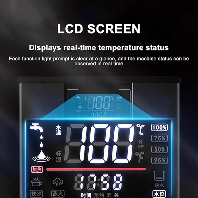 2200W Commercial Steam Milk Frother Automatic Coffee Foam Maker with Capacity for Coffee and Milk