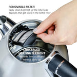 Load image into Gallery viewer, OVENTE 1.7L Electric Kettle, 1500W Fast Boiling Water Heater for Coffee or Tea with Stainless Steel BPA-Free and Cordless Body, Auto Shut-Off, Boil-Dry Protection and Removable Filter, Silver KS777S