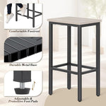 Load image into Gallery viewer, Athena Collection Bar Stools Set of 2, 26 Inches Counter Height Bar Stools Backless with Metal Legs and Footrest, Wood Barstools for Home, Kitchen Island, Counter, Grey