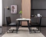 Load image into Gallery viewer, CIMOTA Black Modern Dining Chairs Set of 4, Leather Dining Room Chairs Upholstered Armless Guest Side Chair with Black Base for Dining Room/Kitchen, 4PCS