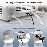 Load image into Gallery viewer, Commercial Ice Maker Machine 120LBS/24H with 30LBS Storage Bin, 15" Wide Undercounter/Freestanding Ice Maker Machine for Home Bar Outdoor, 40PCS Ice Cubes Ice Machine, Self Cleaning